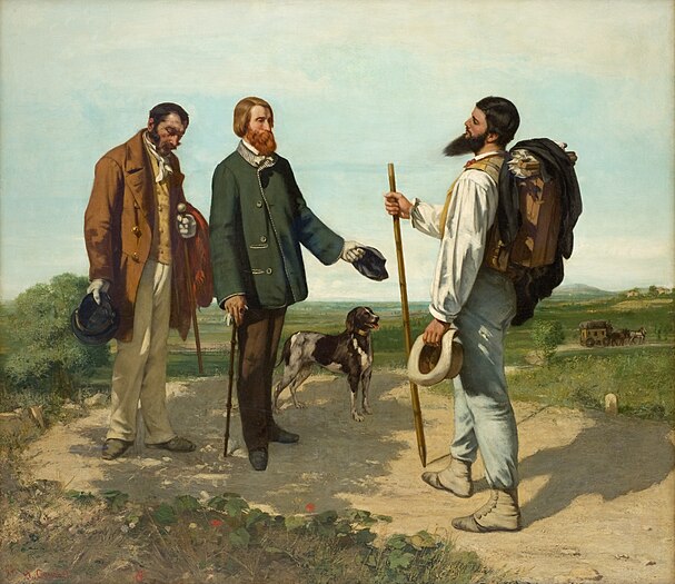 The Meeting, or Bonjour, Monsieur Courbet! by Gustave Courbet - 1854.