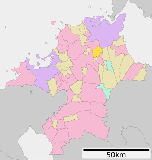 Lage Fukuchis in der Präfektur