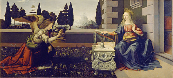 A Anunciação de Leonardo da Vinci, 1472–1475