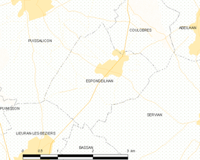 Poziția localității Espondeilhan