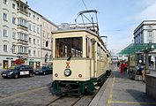 Pöstlingbergbahn am Hauptplatz, Linz 8. September 2013