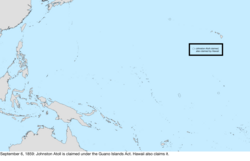 Map of the change to the United States in the Pacific Ocean on September 6, 1859