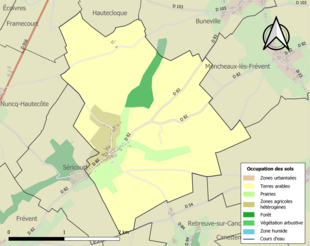 Carte in couleurs présintant l'occupachon d'chés sols deul conmune in 2018