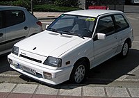 A 1988 Suzuki Swift GTi showing model specific fog lights