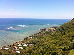 View from Crouching Lion near Kahana Valley