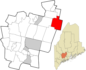 Location in Kennebec County and the state of Maine.