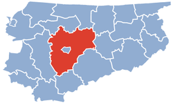 Piirikunnan sijainti Warmia-Masurian voivodikunnan kartalla