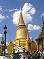 Phra Sri Ratana Chedi within Wat Phra Kaeo, in Bangkok, Thailand