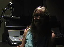 Ali Ryerson in the Jazz 88 Studios with Vince Outlaw during the Jazz Live Interview