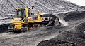 Komatsu Dozer pushing coal on the job site