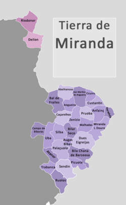 Locations of Terra de Miranda in Portugal