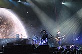 Powderfinger perform on the Across the Great Divide tour in Sydney during 2007.