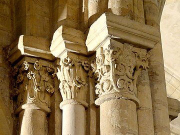 Column capitals on the north traverse, southeast angle