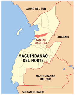 Map of Maguindanao del Norte with Sultan Mastura highlighted