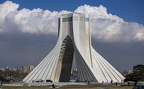 Azadi tower in Tehran, commemorates the 2,500 years of the Persian Empire and the history of Iran