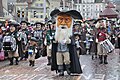 A marching band celebrating Fasnacht in Lucerne.