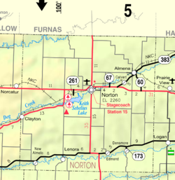 KDOT map of Norton County (legend)