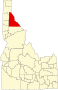 Comitatul Shoshone map