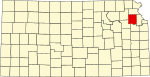 State map highlighting Jefferson County