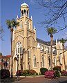 Synagogue Mickve Israel à Savannah de style gothique.