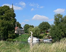 St. James' Church from across the River Soar