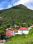 O pico visto de Windwardside.