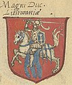 Vytis from Armorial universel, avec blasons peints, 17th century