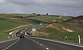 Looking south along section 3 from the Hamilton Highway, towards the Barwon River crossing and the climb over the Barrabool Hills.