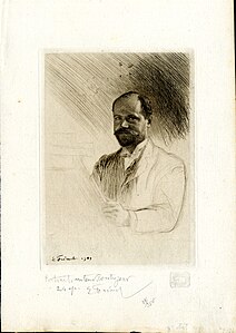 Autoportrait, 1909, bibliothèque municipale de Nancy.