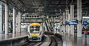 KTM Class 91 at Kuala Lumpur station's extended wing