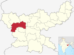 Location of Latehar district in Jharkhand