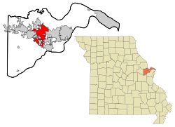 Vị trí trong tiểu bang Missouri