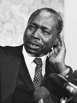 Daniel arap Moi in Den Haag in 1979