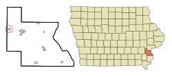 Location of Cotter, Iowa