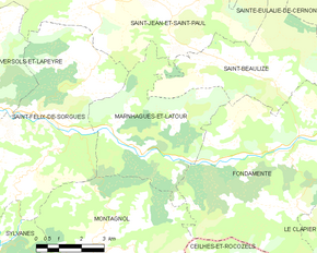 Poziția localității Marnhagues-et-Latour