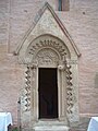 The southern doorway of Roman Catholic Church of Csempeszkopács.