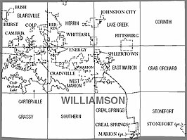 Kaart van Williamson County