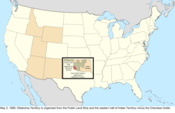 Map of the change to the United States in central North America on May 2, 1890