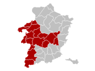 Pozicija arondismana na karti Provincije Limburg