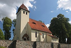 Die katholische, einst evangelische Pfarrkirche in Baranowo