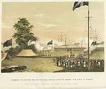 Flag raising Labuan 24 Dec 1846[10]