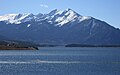 Tenmile Peak (center) and Peak 1 (right of center) beyond Dillon Reservoir