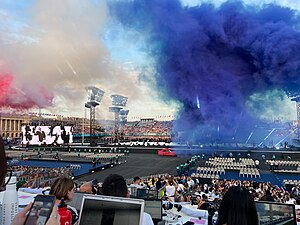 Opening ceremony – as seen from the media tribune