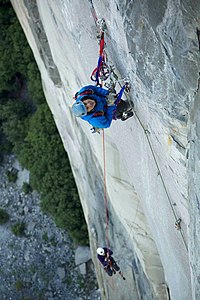 Big wall climbing on Zodiac on El Capitan