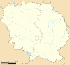 Mapa konturowa Creuse, w centrum znajduje się punkt z opisem „Sous-Parsat”