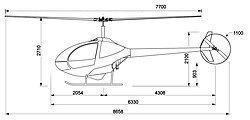 Zeichnung des Cicaré CH-12