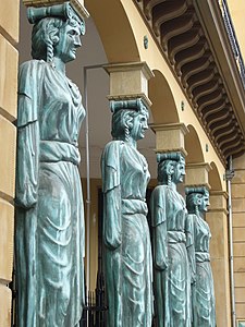 Neoclassical caryatids of the Winkel van Sinkel department store, Utrecht, the Netherlands, 1837-1839, by P. Adams[25]