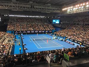 Spiel der 3. Runde im Dameneinzel der Australian Open 2016 in der Vodafone Arena zwischen Johanna Konta und Denisa Allertová