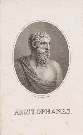 Gravure van Aristophanes tussen 1783 en 1851, prentmaker: Willem van Senus