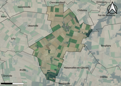 Carte orhophotogrammétrique de la commune.